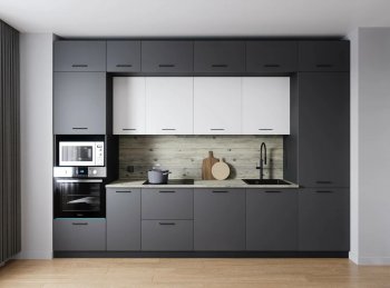 Кухонный гарнитур Меренга 3400 мм МДФ (Санвут) в Камышлове - kamyshlov.mebel-e96.ru