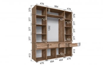 Шкаф 2000 мм Мерида крафт табачный/белый (Микон) в Камышлове - kamyshlov.mebel-e96.ru