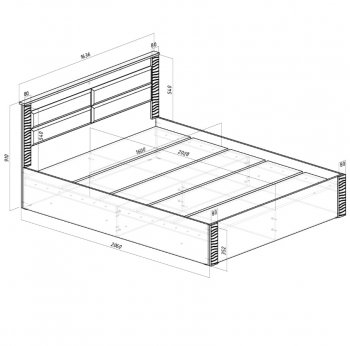 Кровать двуспальная Монако КР-16 кашемир (БТС) в Камышлове - kamyshlov.mebel-e96.ru
