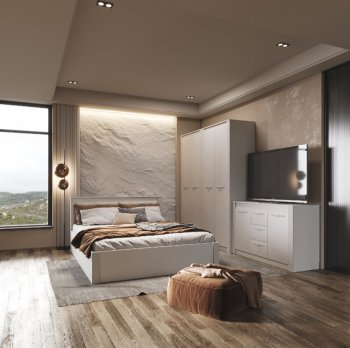 Спальный гарнитур Монако Кашемир (модульный) (БТС) в Камышлове - kamyshlov.mebel-e96.ru