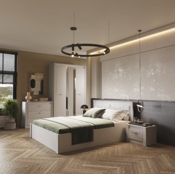 Спальный гарнитур Монако Кашемир (модульный) (БТС) в Камышлове - kamyshlov.mebel-e96.ru