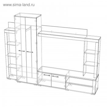 Стенка Монако (Лин) в Камышлове - kamyshlov.mebel-e96.ru