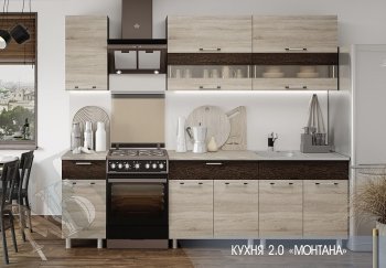 Кухонный гарнитур Монтана 2 м (БТС) в Камышлове - kamyshlov.mebel-e96.ru