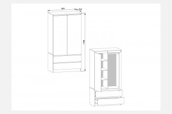 Шкаф 900 мм с антресолью Мори (ДСВ) в Камышлове - kamyshlov.mebel-e96.ru