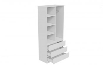 Шкаф 900 мм Мори 900.2 белый высота 2100 мм (ДСВ) в Камышлове - kamyshlov.mebel-e96.ru