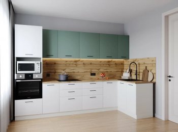 Угловой кухонный гарнитур Муссон 3200*1400 мм (Санвут) в Камышлове - kamyshlov.mebel-e96.ru