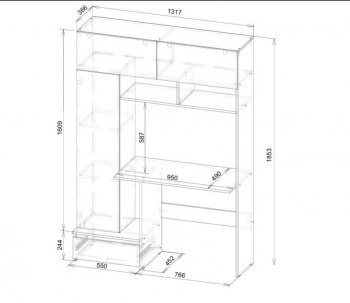 Стол компьютерный Некст-1 (СВ) в Камышлове - kamyshlov.mebel-e96.ru
