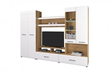 Стенка Ненси 1 дуб золотой (Гор) в Камышлове - kamyshlov.mebel-e96.ru