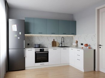 Кухонный гарнитур угловой Ниагара МДФ/ЛДСП 2600*1600 мм (Санвут) в Камышлове - kamyshlov.mebel-e96.ru