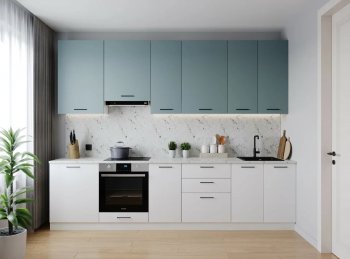 Кухонный гарнитур высокий Ниагара 3000 мм ЛДСП/МДФ (Санвут) в Камышлове - kamyshlov.mebel-e96.ru