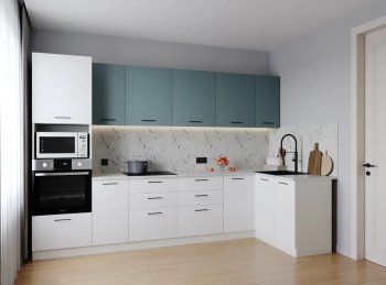 Угловой кухонный гарнитур Ниагара 3200*1400 мм МДФ/ЛДСП Sanvut в Камышлове - kamyshlov.mebel-e96.ru