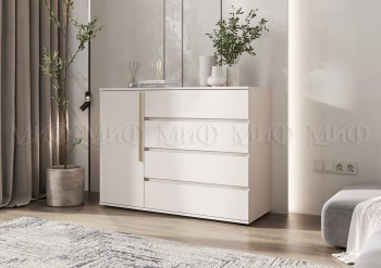 Комод 1 дверь 4 ящика (1200) Норд, кашемир (Миф) в Камышлове - kamyshlov.mebel-e96.ru