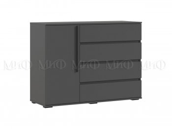 Комод 1 дверь 4 ящика (1200) Норд, графит (Миф) в Камышлове - kamyshlov.mebel-e96.ru