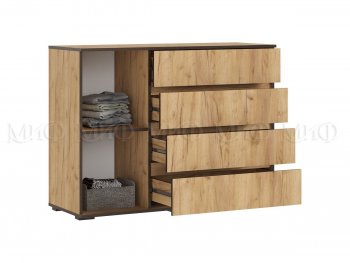 Комод 1 дверь 4 ящика (1200) Норд, дуб крафт (Миф) в Камышлове - kamyshlov.mebel-e96.ru