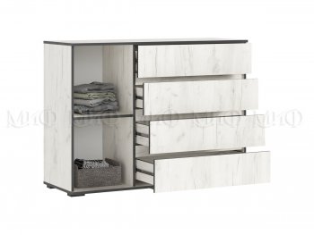 Комод 1 дверь 4 ящика (1200) Норд, крафт белый (Миф) в Камышлове - kamyshlov.mebel-e96.ru