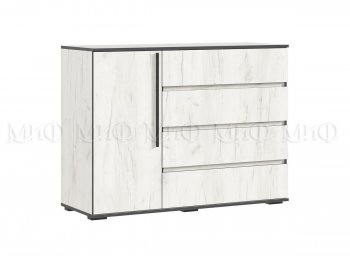 Комод 1 дверь 4 ящика (1200) Норд, крафт белый (Миф) в Камышлове - kamyshlov.mebel-e96.ru