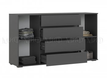 Комод 2 двери 4 ящика (1600) Норд, графит (Миф) в Камышлове - kamyshlov.mebel-e96.ru