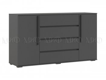 Комод 2 двери 4 ящика (1600) Норд, графит (Миф) в Камышлове - kamyshlov.mebel-e96.ru