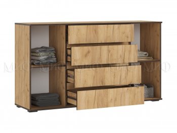 Комод 2 двери 4 ящика (1600) Норд, крафт (Миф) в Камышлове - kamyshlov.mebel-e96.ru