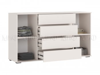 Комод 2 двери 4 ящика (1600) Норд, кашемир (Миф) в Камышлове - kamyshlov.mebel-e96.ru