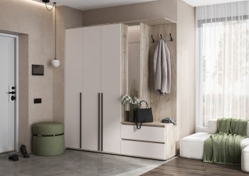 Прихожая Норд+Шкаф 1200, крафт серый/кашемир (Миф) в Камышлове - kamyshlov.mebel-e96.ru