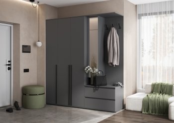 Прихожая Норд+Шкаф 1200, графит (Миф) в Камышлове - kamyshlov.mebel-e96.ru