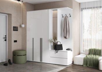 Прихожая Норд+Шкаф 1200, белый (Миф) в Камышлове - kamyshlov.mebel-e96.ru