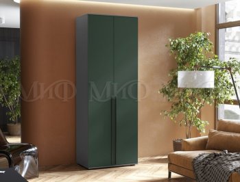 Шкаф 800 мм 2-х ств. Норд графит/изумруд (Миф) в Камышлове - kamyshlov.mebel-e96.ru