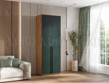 Шкаф 800 мм 2-х ств. Норд крафт/изумруд (Миф) в Камышлове - kamyshlov.mebel-e96.ru