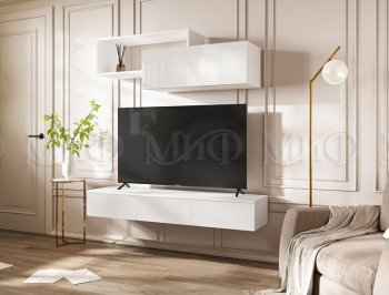 Стенка Норд-2 белый глянец (Миф) в Камышлове - kamyshlov.mebel-e96.ru