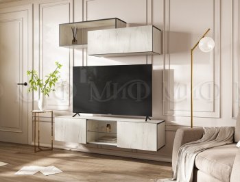 Стенка Норд-1 дуб крафт белый (Миф) в Камышлове - kamyshlov.mebel-e96.ru