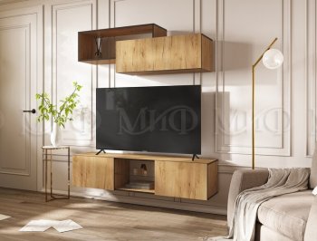 Стенка Норд-1 дуб крафт (Миф) в Камышлове - kamyshlov.mebel-e96.ru