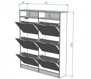 Обувница W18 (Графит) в Камышлове - kamyshlov.mebel-e96.ru