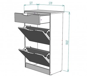 Обувница W22 (Белый) в Камышлове - kamyshlov.mebel-e96.ru