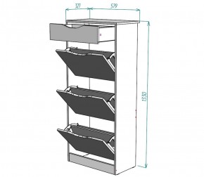 Обувница W24 (ДВ) в Камышлове - kamyshlov.mebel-e96.ru