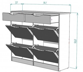 Обувница W26 (ДМ) в Камышлове - kamyshlov.mebel-e96.ru