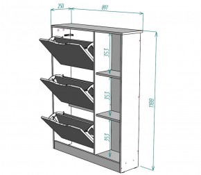 Обувница W38 (Белый) в Камышлове - kamyshlov.mebel-e96.ru