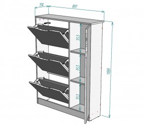 Обувница W40 (Графит) в Камышлове - kamyshlov.mebel-e96.ru