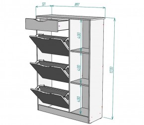 Обувница W42 (Графит) в Камышлове - kamyshlov.mebel-e96.ru