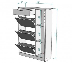 Обувница W44 (ДМ) в Камышлове - kamyshlov.mebel-e96.ru