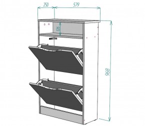 Обувница W6 (ДМ) в Камышлове - kamyshlov.mebel-e96.ru