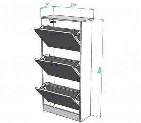 Обувница W7 (ДСС) в Камышлове - kamyshlov.mebel-e96.ru