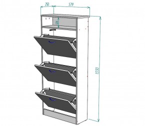 Обувница W9 (Графит) в Камышлове - kamyshlov.mebel-e96.ru