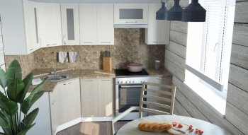 Кухонный гарнитур Ольга оптима 1 1300х2500 мм (Герда) в Камышлове - kamyshlov.mebel-e96.ru
