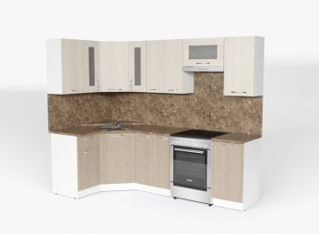 Кухонный гарнитур Ольга оптима 1 1300х2500 мм (Герда) в Камышлове - kamyshlov.mebel-e96.ru