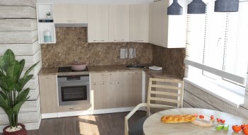 Кухонный гарнитур Ольга прайм 5 2300х1500 мм (Герда) в Камышлове - kamyshlov.mebel-e96.ru