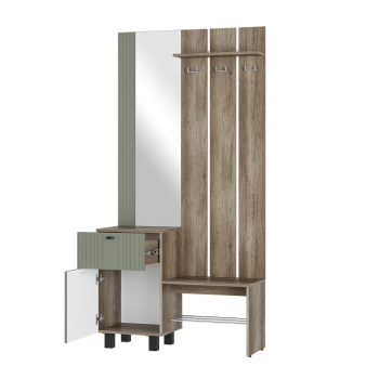 Прихожая Олива эвкалипт софт, модульная (БТС) в Камышлове - kamyshlov.mebel-e96.ru