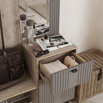 Прихожая Олива муссон софт, модульная (БТС) в Камышлове - kamyshlov.mebel-e96.ru
