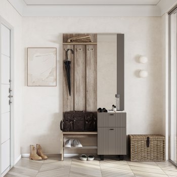 Прихожая Олива муссон софт, модульная (БТС) в Камышлове - kamyshlov.mebel-e96.ru