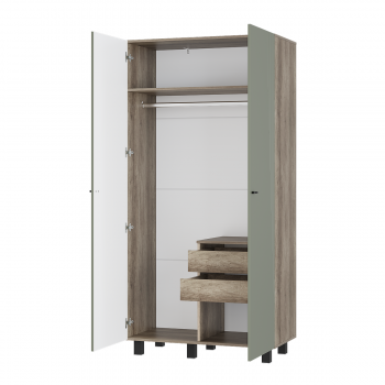 Стенка Олива комп.3 эвкалипт софт (БТС) в Камышлове - kamyshlov.mebel-e96.ru